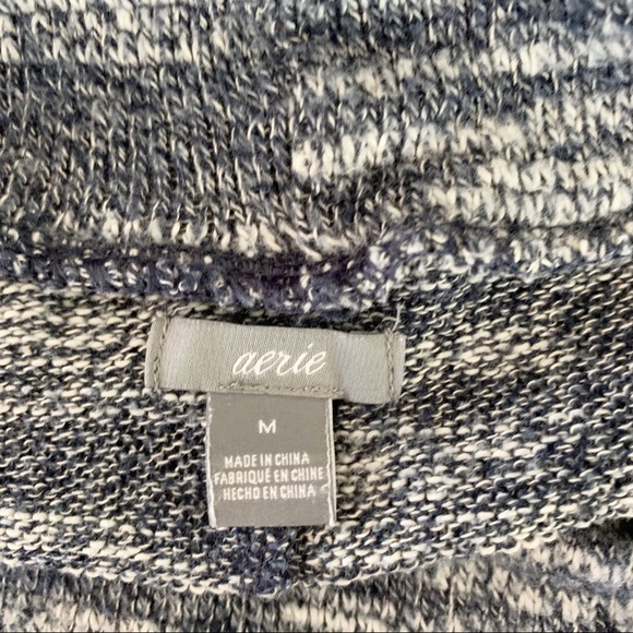 Aerie Oversized Cowl Neck Pullover Blue Space Dye - Picture 5 of 5